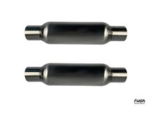 A Pair Of Exhaust Muffler Resonator Stainless Steel - 2.5 Inout - 17 Length