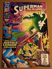 DC Comics Superman #74 ~ Dec, 1992 ~ signed by Brett Breeding & Mike Carlin