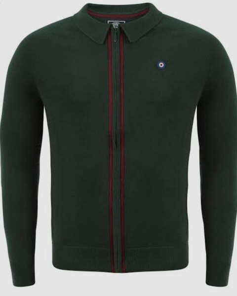 Men Le Shark Sweater Green Cotton 40 /L / 48
