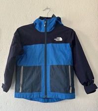 The North Face Boys Dryvent Hooded Full Zip Rain Jacket Small 7-8 Blue