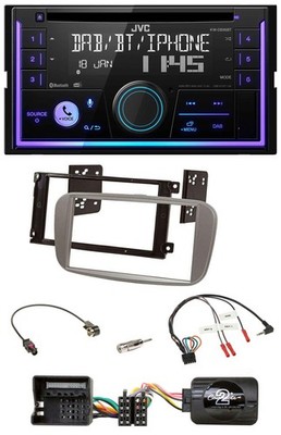 JVC Steering Wheel USB 2DIN DAB Bluetooth CD Car Stereo for Ford Focus Galaxy C-Max Silver