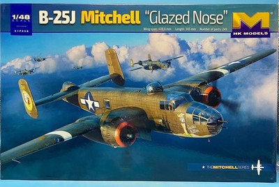 HK Models 01F008 1/48 B-25J Mitchell ''Glazed Nose'' Brand New Complete Kit 01F08