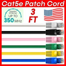 3 FT CAT5e Cable LAN Cat5e Patch Cord RJ45 Ethernet Router Cable Network Wire