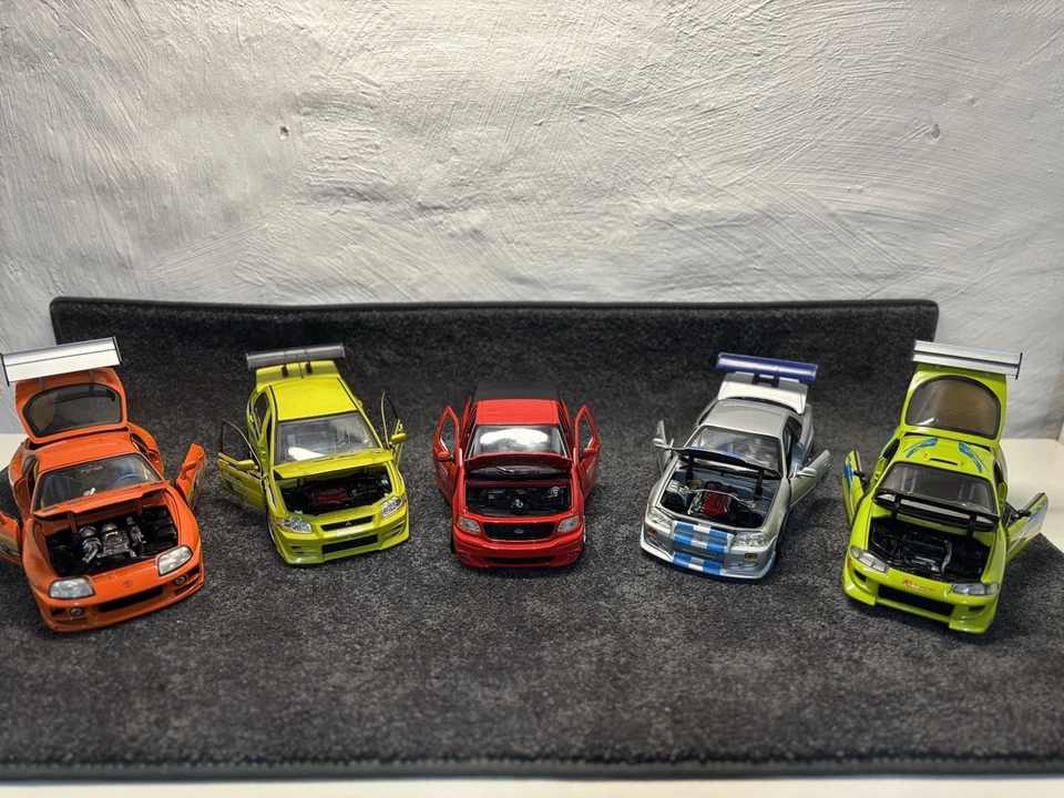 Fast Furious PaulWalker Toyota Supra Mitsubishi Evo Eclipse Nissan Skyline 1:18 - Immagine 2 di 4