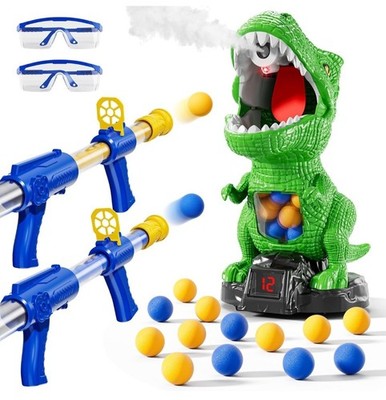    Electronic Dinosaur Shooting Game Toy Kids Moving Target Sound & Mist 3- 8yr
