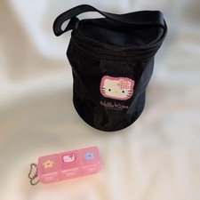 Sanrio Hello Kitty Kaohana Vanity Pouch Pill Case Set 1997 MIB LE