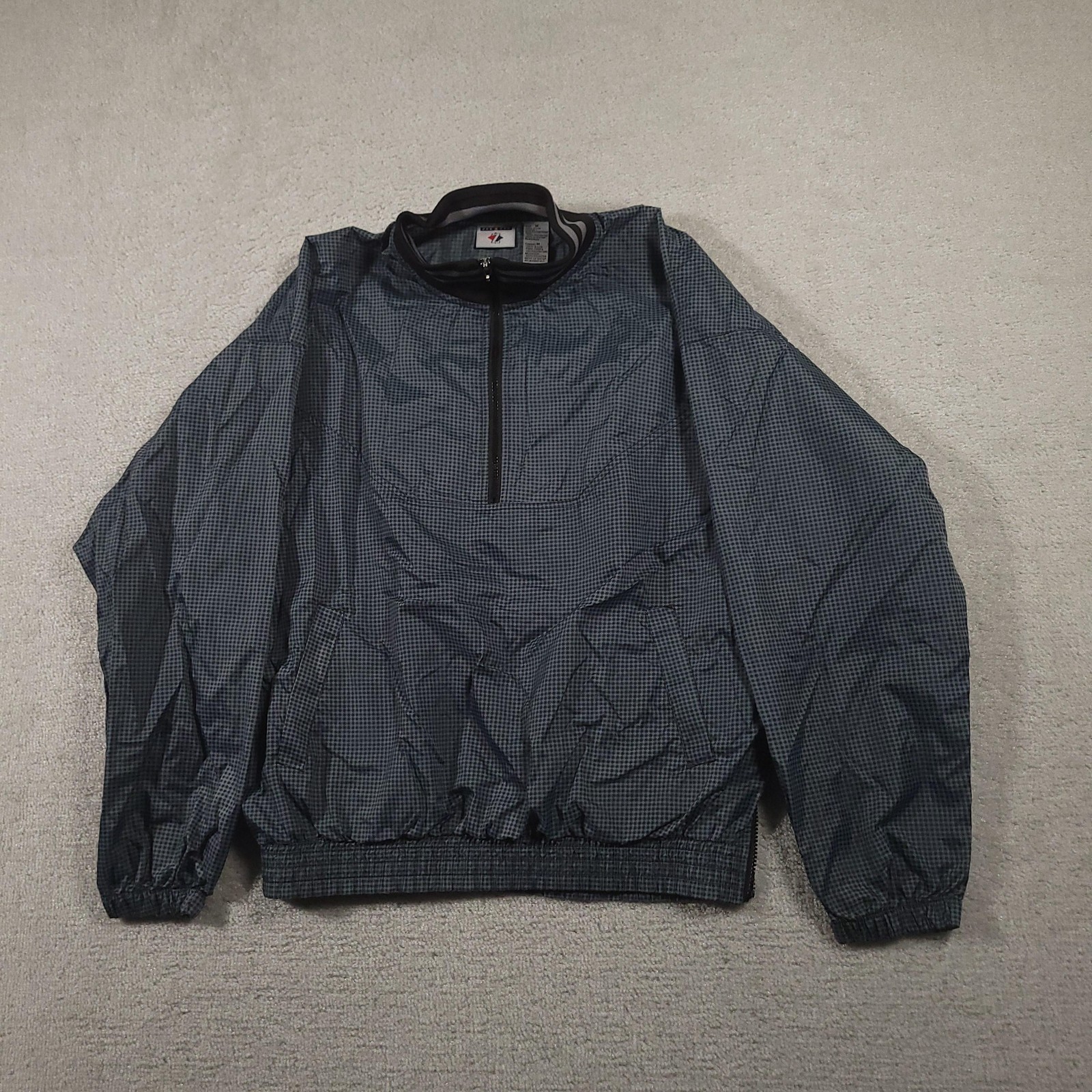 Jerzees Pullover Jacket Mens Medium Black Gray Wi… - image 2