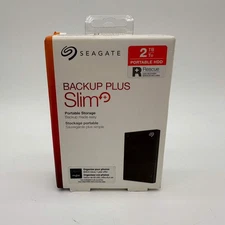 New Seagate Backup Plus Slim 2TB Portable HDD STHN2000400