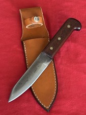 CUSTOM MILITARY BOWIE - HEAVY DUTY- EXCELLENT ERGONOMICS - NEW SHEATH
