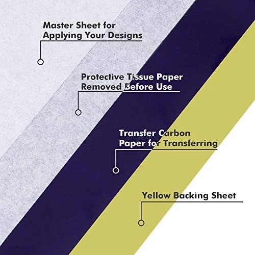 Tattoo Transfer Paper, Cridoz 100 Sheets Tattoo Stencil Transfer Paper for Tatto image 4