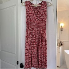 Kate Spade New York Pink Summer Floral Sleeveless V-Neck Midi Dress
