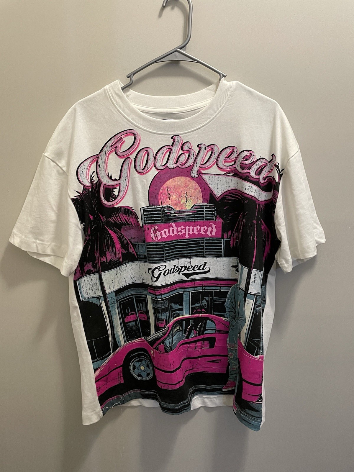 VNDS Mens Godspeed Short Sleeve Rock Style Pure Cotton T-Shirt Size M