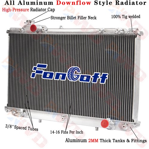 3 Row Radiator For 1998-05 Toyota Aristo S160 JZS161 2JZGTE Lexus GS300 GS400