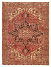 Vintage Oriental Hand-Knotted Carpet 8'2" x 11'2" Traditional Wool Area Rug