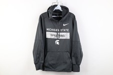 Nike Mens Small Distressed Spell Out Michigan State University Hoodie Sweatshirt