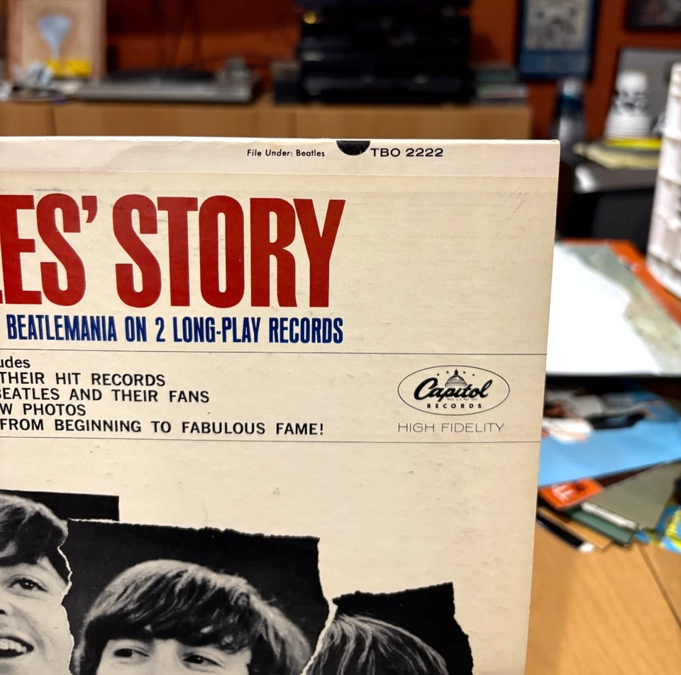 The Beatles Story 2LP - 1964 - MONO - Alt Cover Vers! - solid seams/spine - NM- - Image 2 of 4