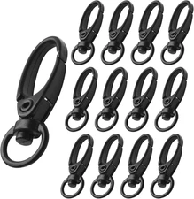 Swivel Clasp Clips,50Pcs 35Mm Swivel Trigger Clips Metal Keyring Clasps Snap Hoo