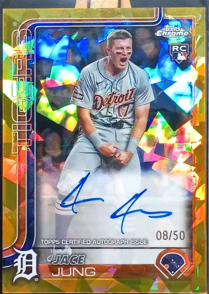 2025 Topps Chrome - Rookie Autographs Jace Jung #RA-JJ Gold