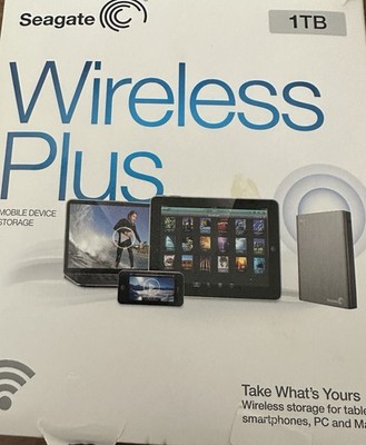 Seagate Wireless Plus 1TB Mobile Device Storage New