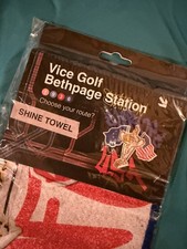 Vice Golf Bethpage Station Golf Bag Towel W/ Clip Sealed