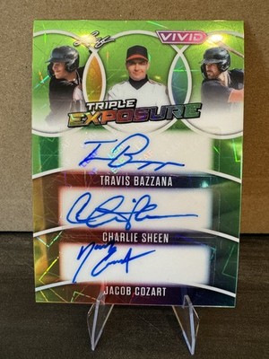 Leaf 2025 Vivid Triple Exposure Green Laser Autograph 8/8 Bazzana Sheen Cozart