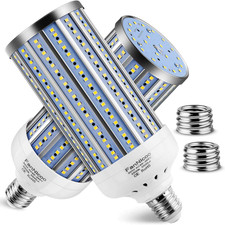 Pack 500W Equivalent LED Corn Light Bulb 5500 Lumen 6500K 60W Large Area Cool Da