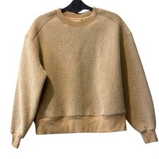 Everlane Fuzzy Teddy Tan Women's Sweatshirt XS