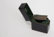 Antique leather covered vesta / Matchsafe circa 1900 