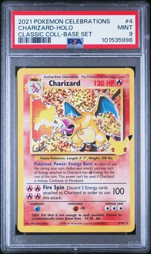 2021 POKEMON CELEBRATIONS COLLECTION #4 CHARIZARD-HOLO CLASSIC COLL-BASE Rare