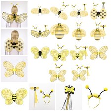 Adults Kids Fairy Stick Celebration Bee Wings Beautiful Headband Headwear Party