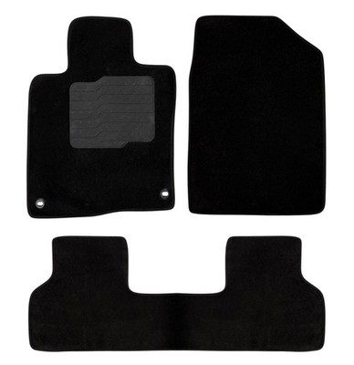 Carpet Floor Mats Fit for 2016 to 2021 Honda Civic Front and Rear Black ecoMats