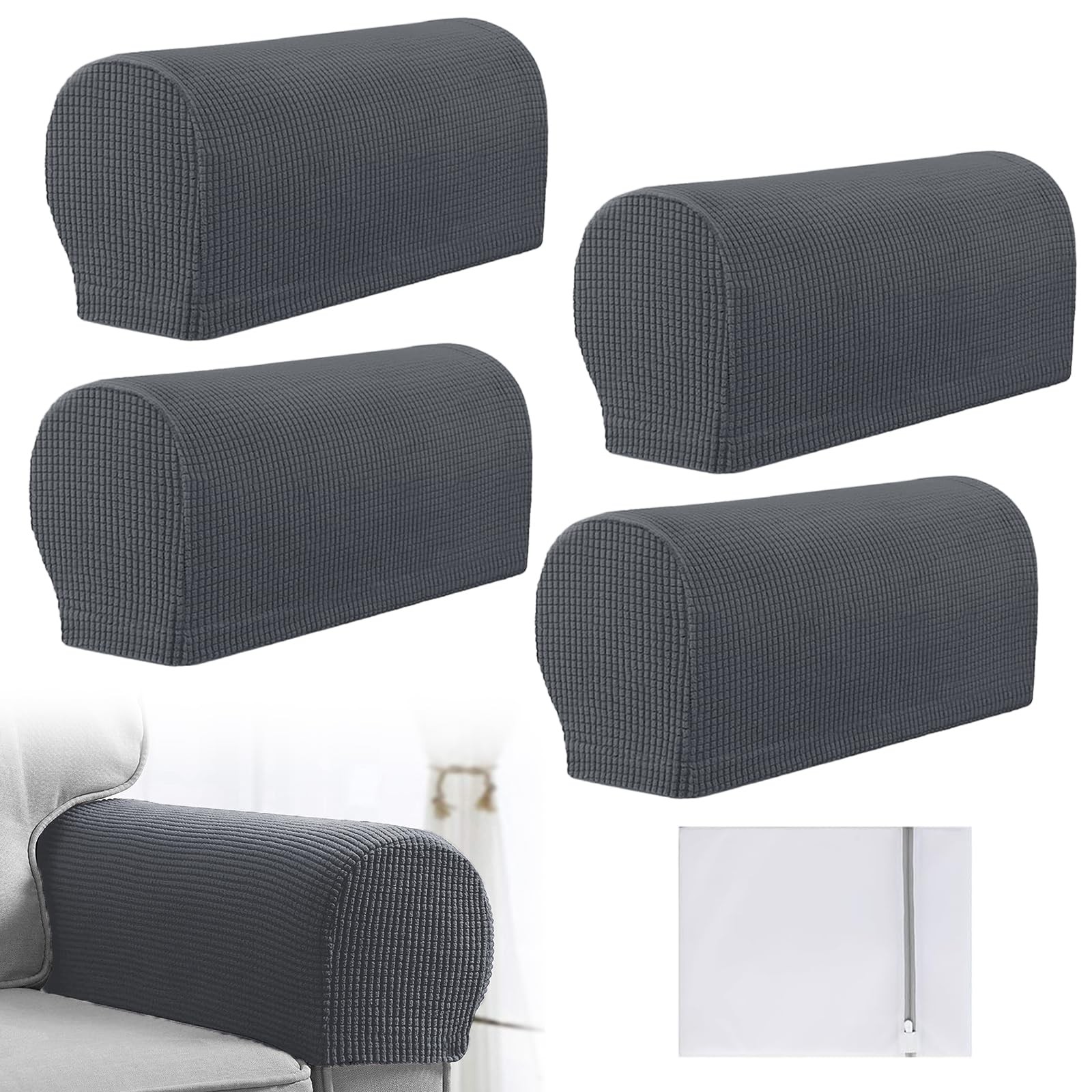 Copridivano Braccioli Elasticizzati DHSWNNG - Grigio