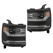 Front LED Headlights Assembly Left+Right Side for 2016-2018 Chevy Silverado 1500