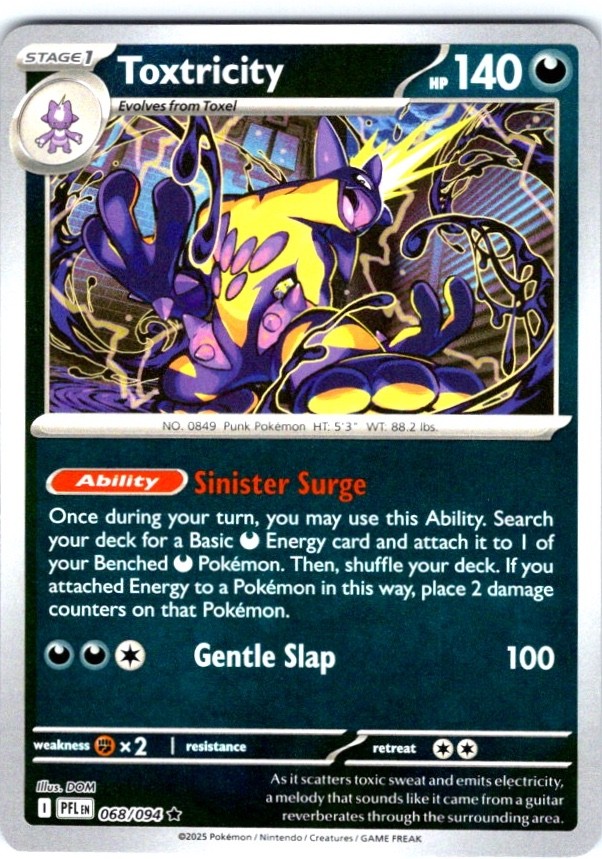 Pokemon TCG Toxtricity 68/94 Phantasmal Flames ME2 Reverse Holo NM
