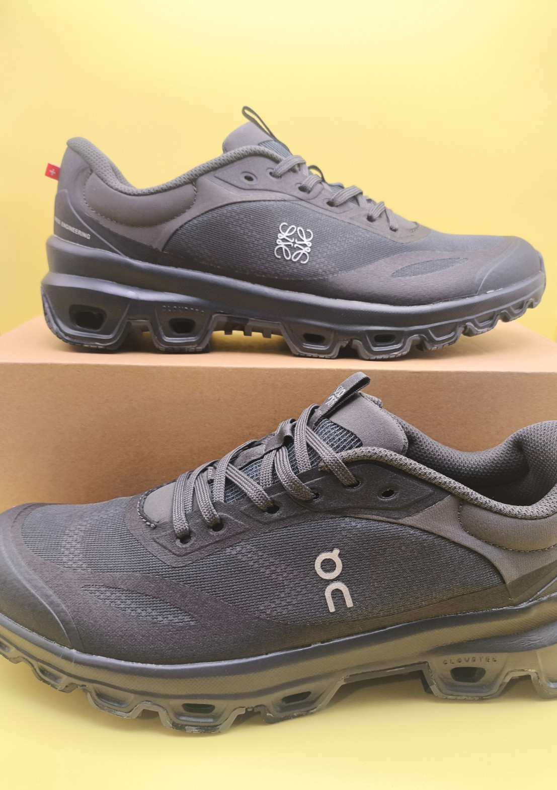 Loewe x On OnCloud Cloudventure 2.0 Running Black Grey UK 9 NEW Trainers Shoes image 3