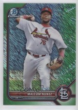 2022 Bowman Chrome Prospects Green Shimmer Refractor 76/99 Malcom Nunez 0bg8