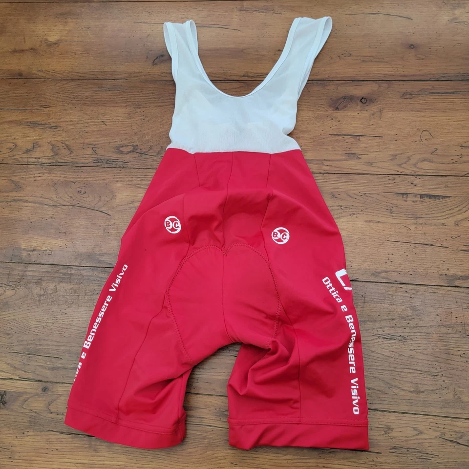 Culotte con tirantes de ciclismo Nalini 50 XL para hombre Italia 6" 16" (8/10) vintage rojo B.C. Foto 2 de 4