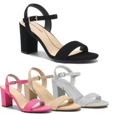 Women 2.95" Block Heels Heeled Sandals Arch Support Wedding Party Dress Sandals