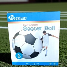 GoFloats Giant Inflatable Soccerball 6 Feet Tall FIFA World Cup 26 Summer Fun 