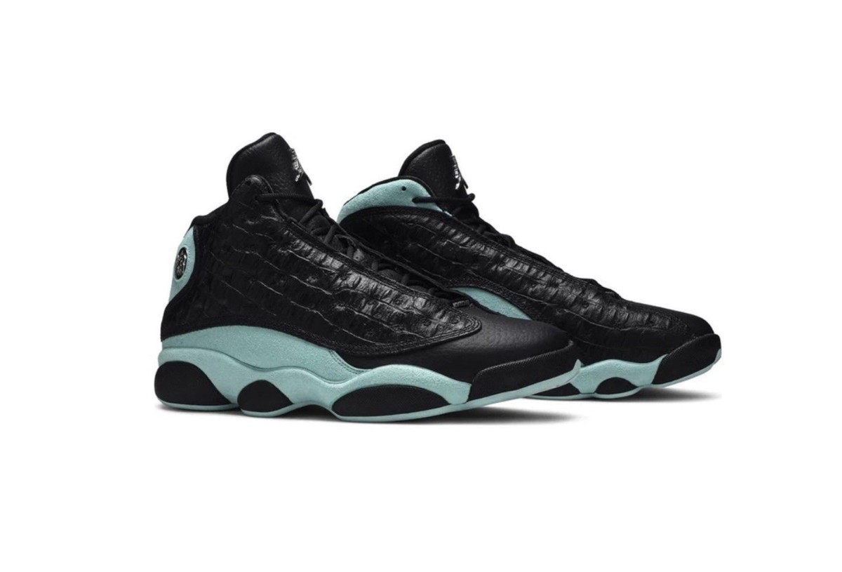 Nike Air Jordan 13 Retro Black Island Green Shoes 414571 030  display picture 2