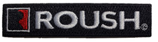 Patch - Roush R Black Rectangle 3.5" * Iron or Sew On * Stage 3, P-51 FREE SHIP!