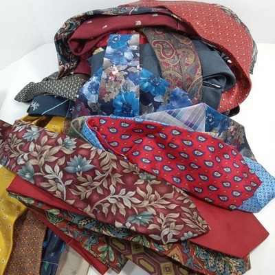 4lb Modified Mens Neck Ties Vintage/New Many Good Brands Silk & Polyester