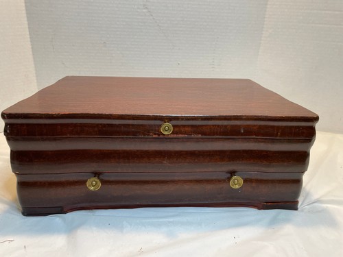 Vintage Wood Case Flatware Storage Chest Wooden Silverware Pacific Silver Cloth
