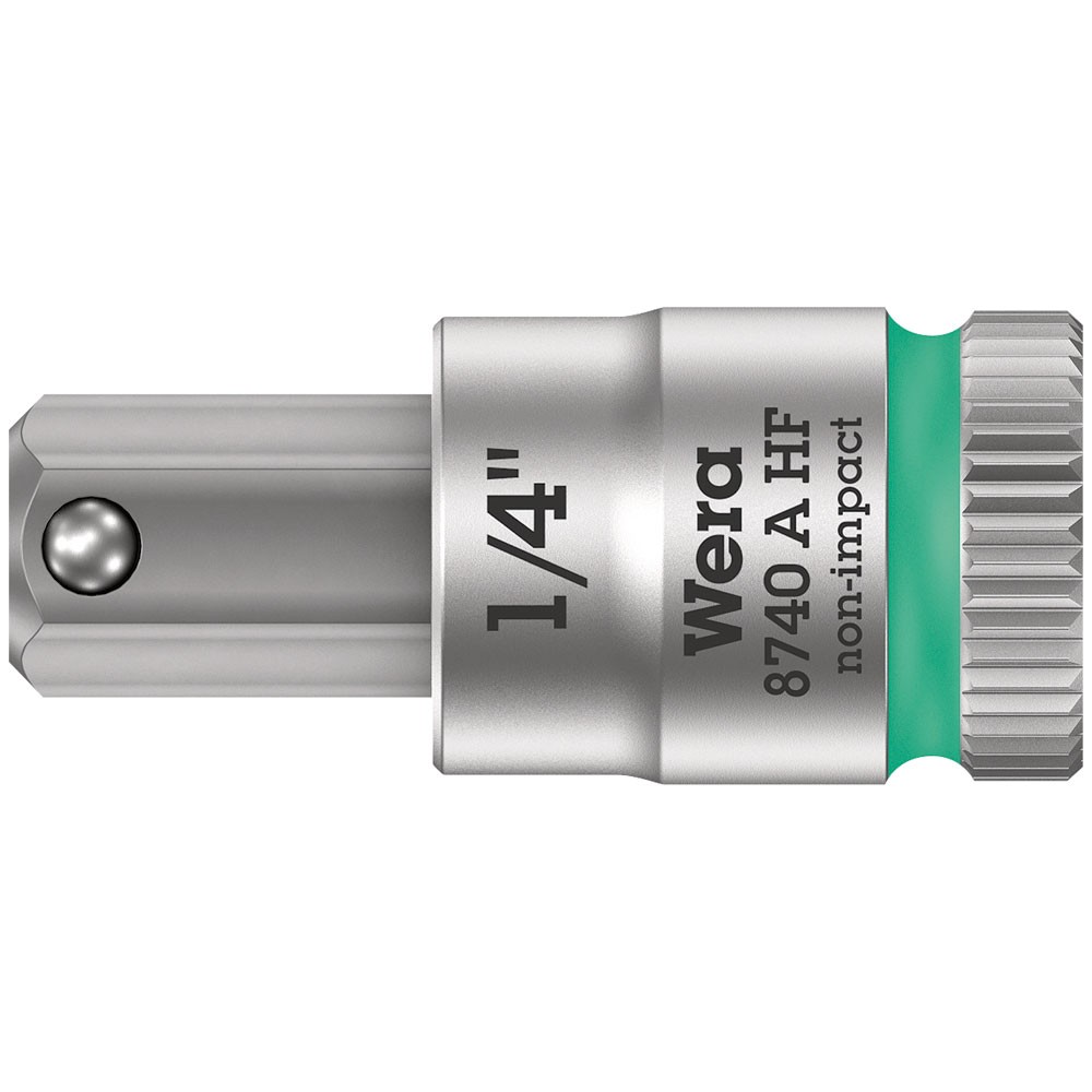 Wera 8740 A HF Zyklop In-Hex 1/4"" Bit-Socket 1/4"" x 28mm