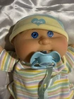 Vintage 1992 Cabbage Patch Kids Love N Care Baby Doll -Original Pacifier & Hat