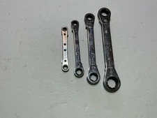 Vntg S-K Professional Tools 4 pc. SAE Ratcheting Box Wrench Set USA 1/4” to 3/4”