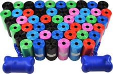 DOG PET WASTE POOP BAGS, UNSCENTED, REFILL ROLLS, Multicolor, Pick Your Quantity