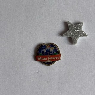 Alton Towers Heart Staff Pin Badge