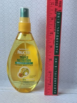 Garnier Fructis Triple Nutrition MIRACLE DRY OIL 5 oz NEW rare HTF Hair & Body