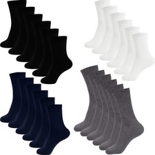 Kids Boys PE School Sports Socks Athletic Cotton Crew Trainer Activewear socks